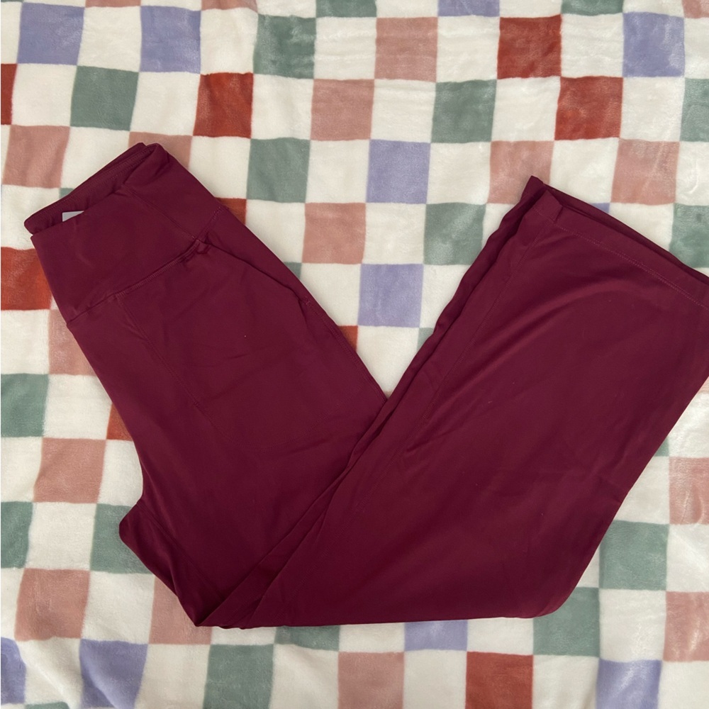 NWT SOOTHFEEL RED WIDE LEG ACTIVE PANTS SIZE 28S